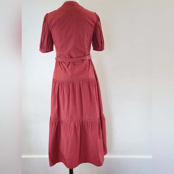 NWT || DEREK LAM 10 CROSBY || size 0, tiered dress, a-line, short sleeved - Picture 10 of 12